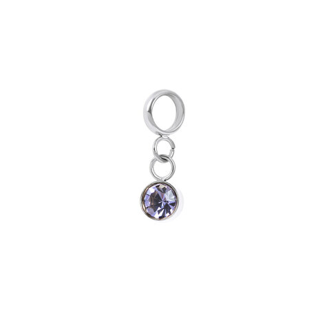 iXXXi Connect Charm Stone Purple Zilverkleurig