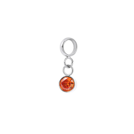 iXXXi Connect Charm Stone Orange Zilverkleurig